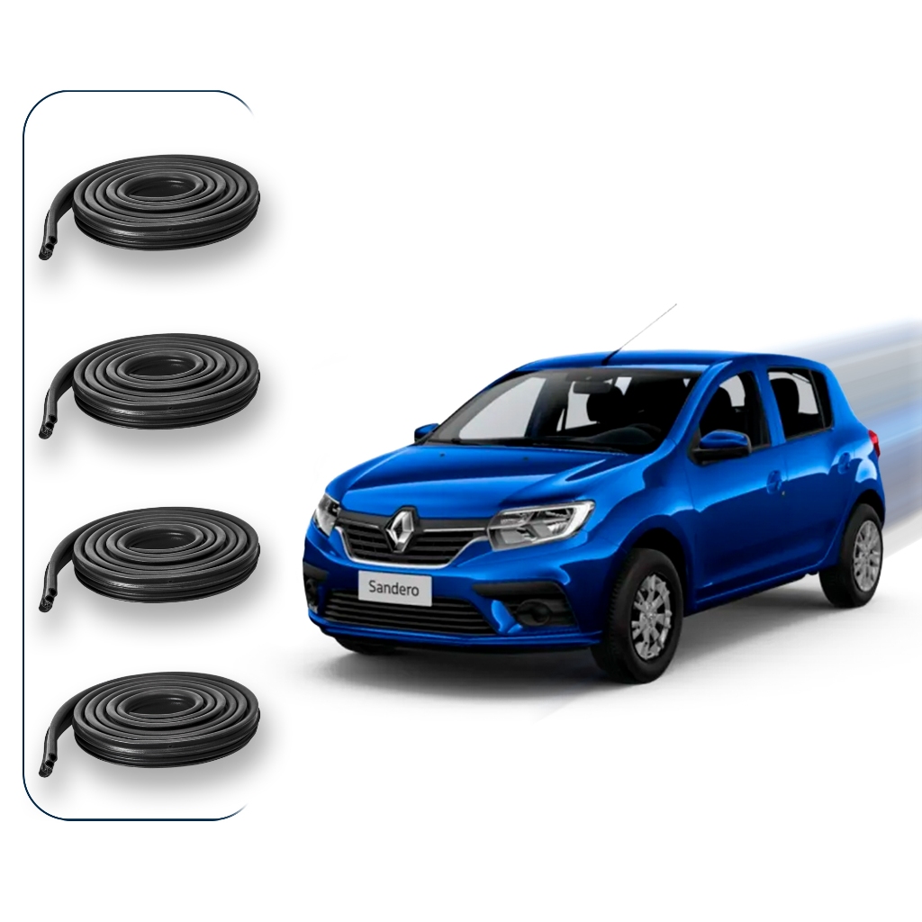 Kit Borracha De Vedação 4 Portas Sandero Logan Duster Symbol