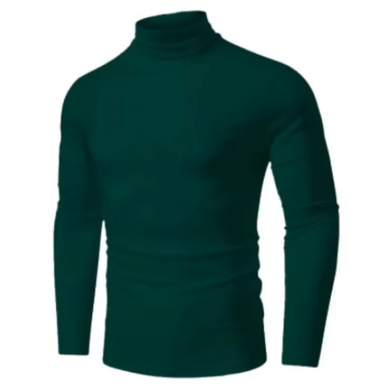 Camisa Gola Alta Verde Militar Proteção Solar 50