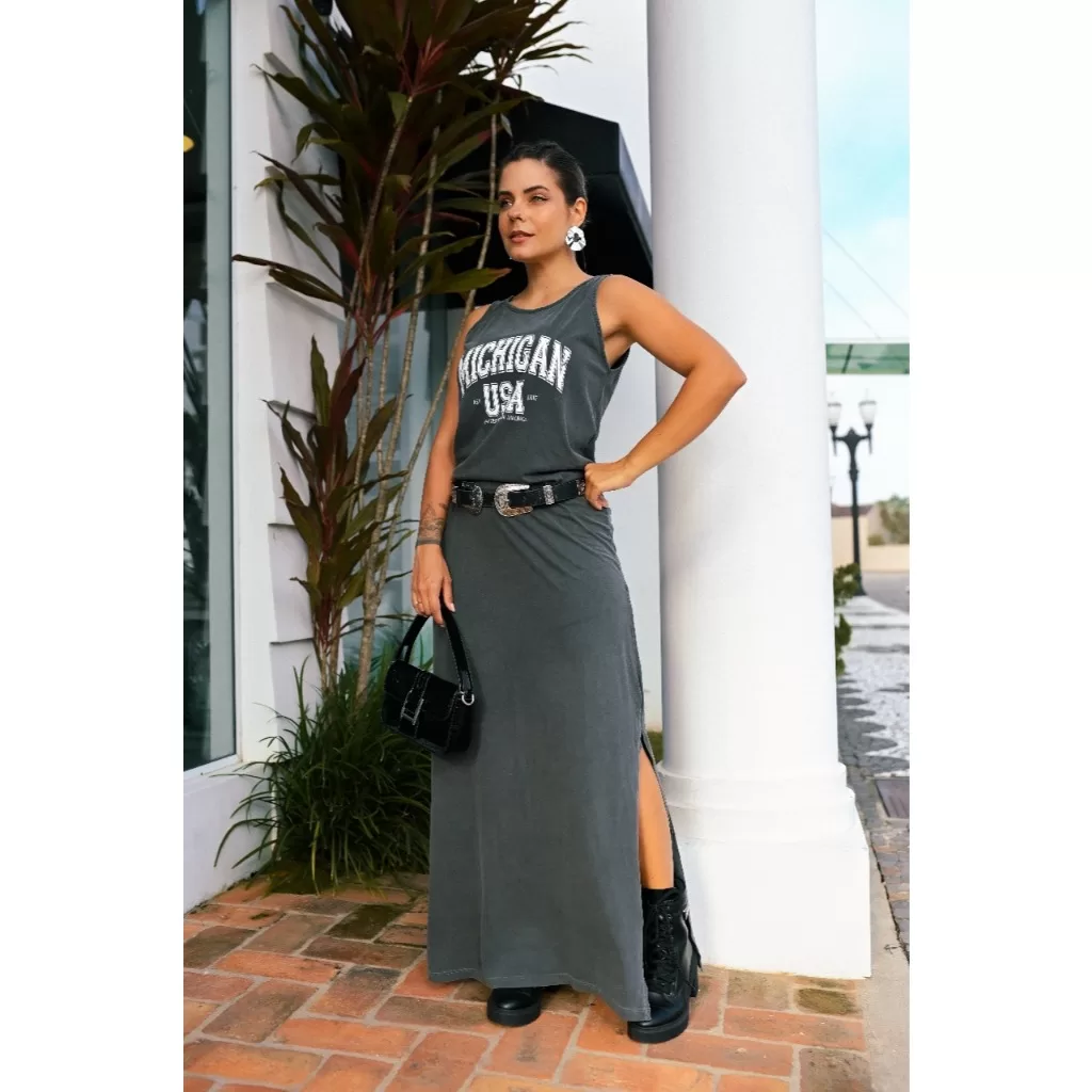 Vestido Longo Regata  Michigan USA