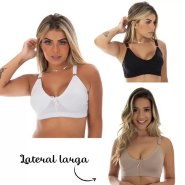 PROMOCAO 3 Sutiãs Reforçado Plus Size Push Up Se