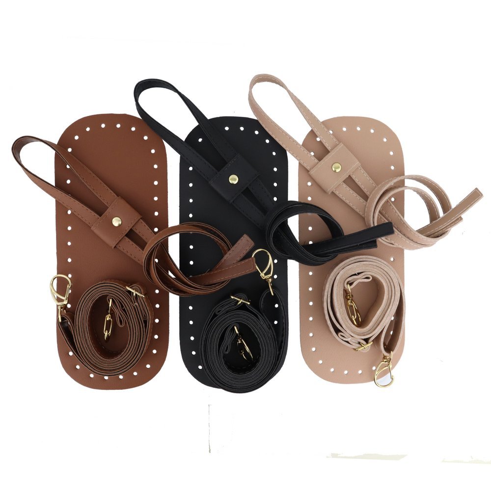 kit Fundo  25/10 + Alça regulável+ Estrangulador Ideal para bolsas em crochê, macramê e trico