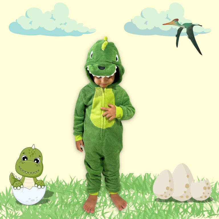 Pijama Macacão Infantil BEBE Dinossauro Kigurumi 