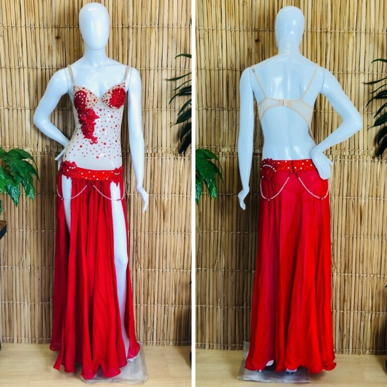 Dança do Ventre Traje Bordado Completo com Body &