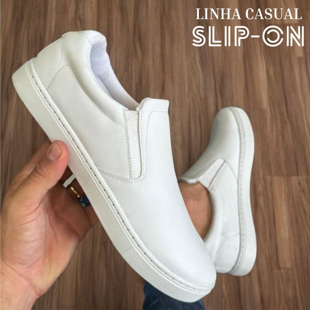 Sapatênis Tênis Slip-On Masculino Calce Fácil Enfermeiro Médico