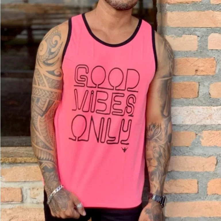 Regata Estampada Good Vibes  Slim