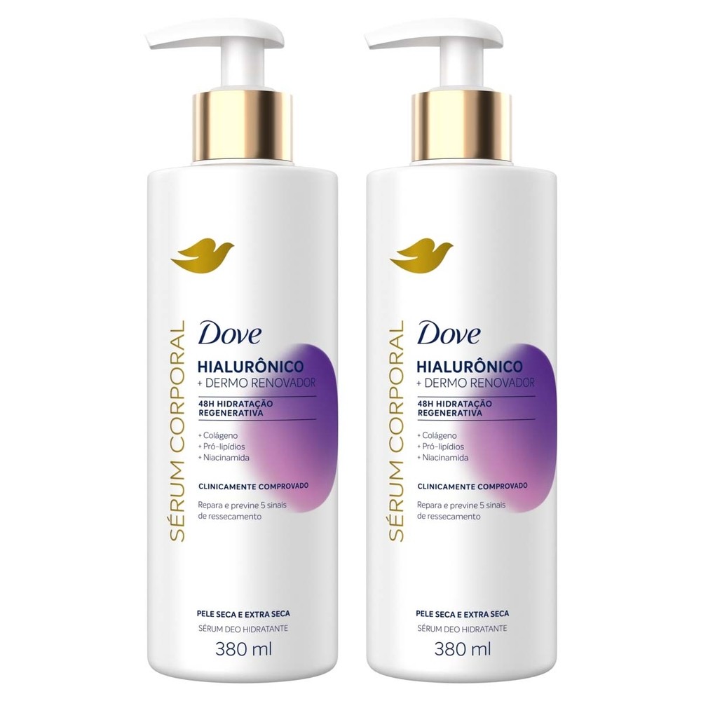 Kit 2 Und Dove Sérum Corporal Hialurônico 380ml