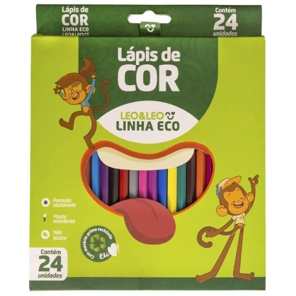 LAPIS DE COR LINHA ECO LEOELEO / 24 CORES / MATERI
