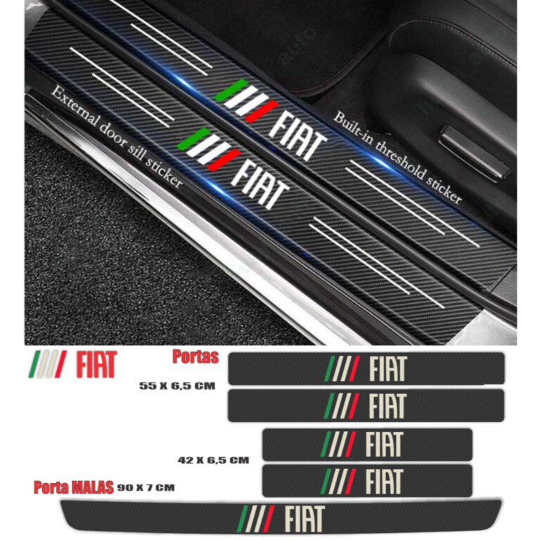 Kit Automotivo Soleiras Fiat Portas do Carro Porta