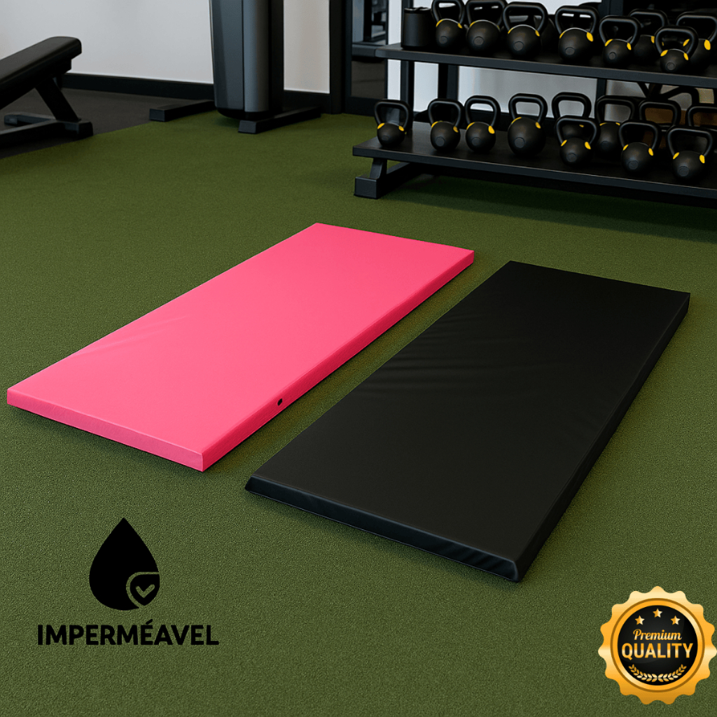 Colchonete Academia 90x42x3cm Compacto Impermeável alta densidade treino Colchão Academia fit Yoga