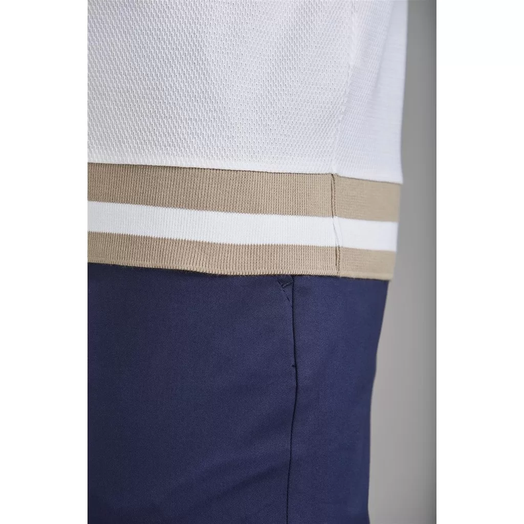 Polo Jacquard Slim Fit – Branco