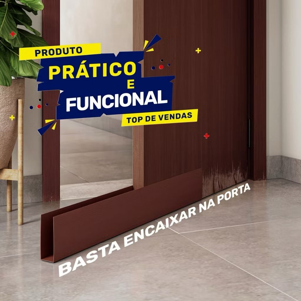 Protetor Saia de Porta Facilit Branca, Preta, Mogno e Cerejeira