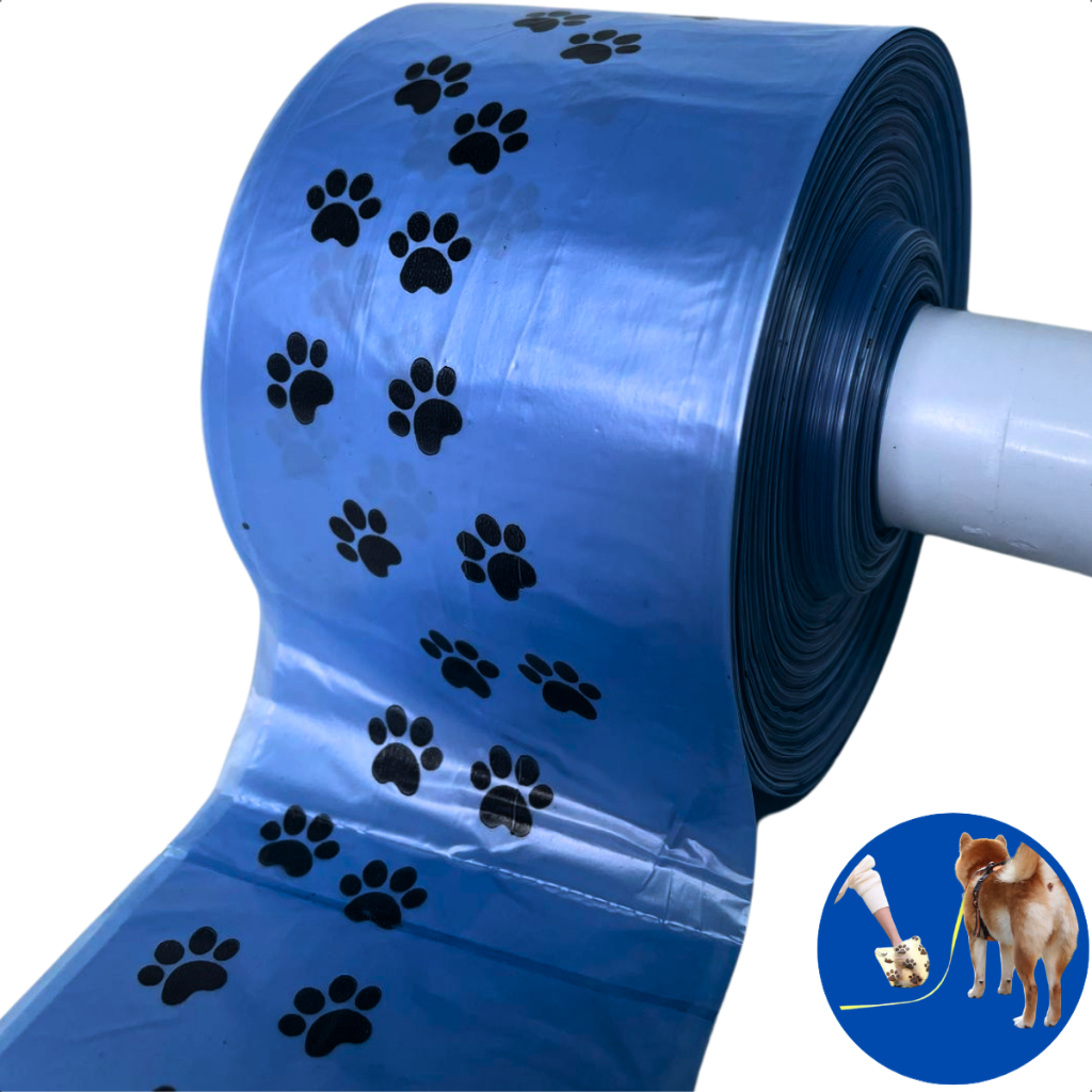 Bobina c/ 400 Saquinhos de Lixo Coco Pet Biodegradavel 28×30 Azul