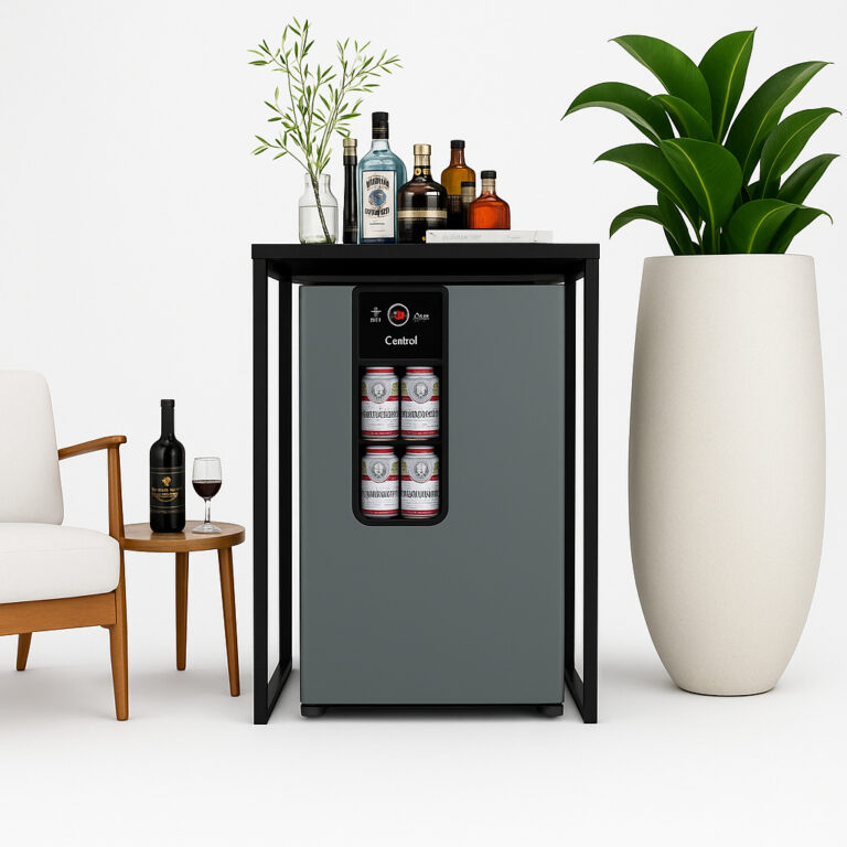 Mesa aparador para barzinho/frigobar e cervejeira.