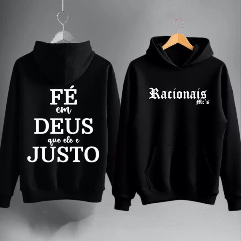 Blusa de Frio Racionais Moletom Masculino Adulto e