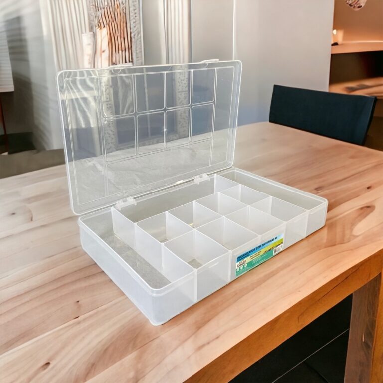 Kit 2 Caixa Box com 11 Divisorias Estojo de Pesca 