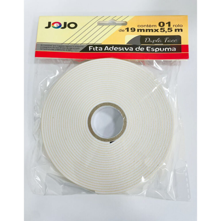 Fita Banana Adesiva de Espuma Dupla Face 19mm x 5,