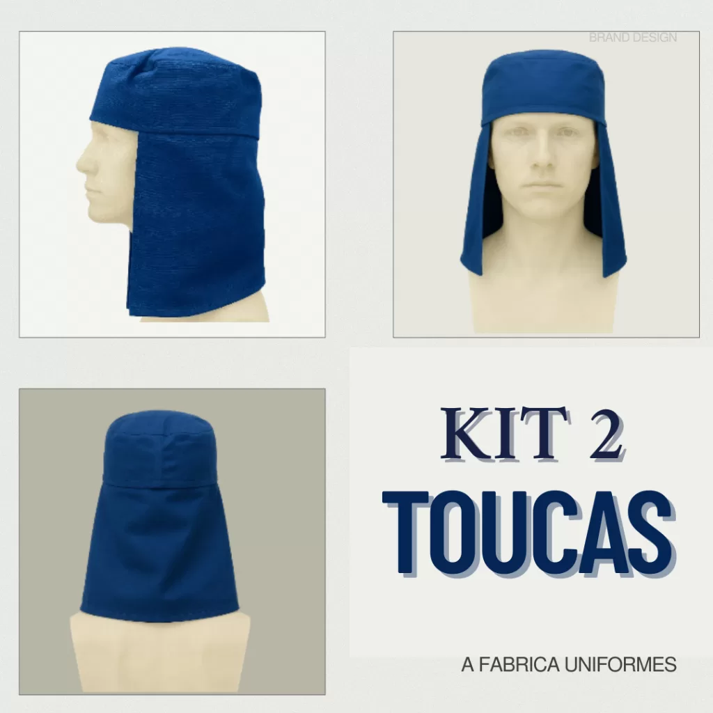 2 Un. Touca Pedreiro/soldador Proteção Sol – Tam.único Capuz Agricultor