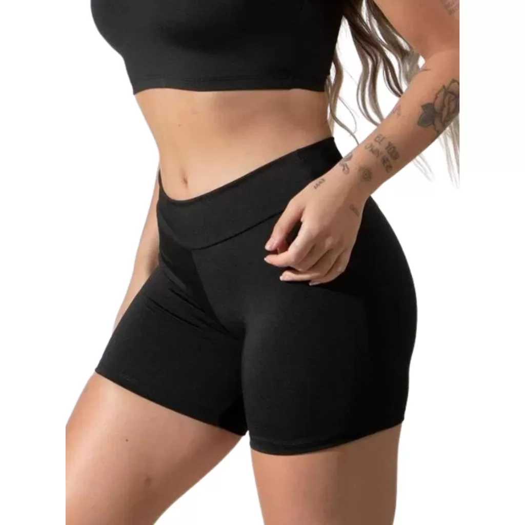 Short Legging Feminino Academia Fitness Meia Coxa Suplex Reforçado