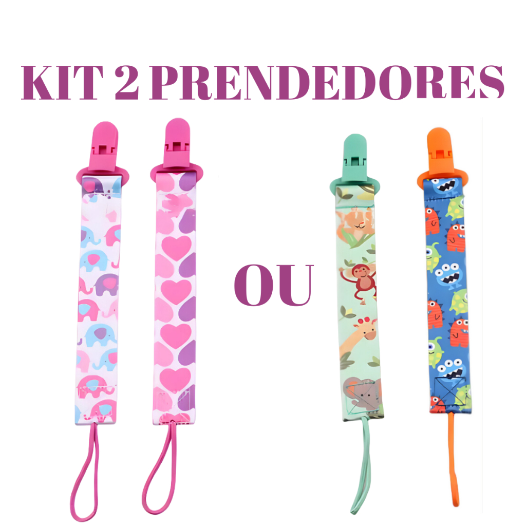 Kit 2 Prendedores Mam Menino Menina Com Fecho