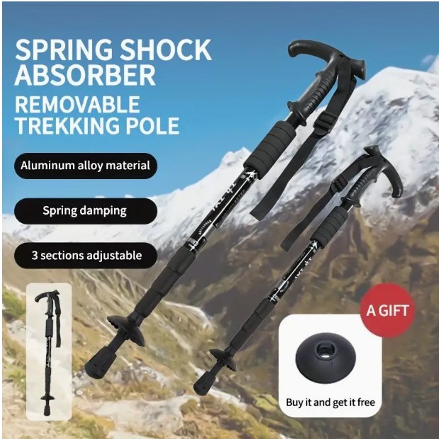 Bengala Bastão Para Caminhada E Trilha Ajustável