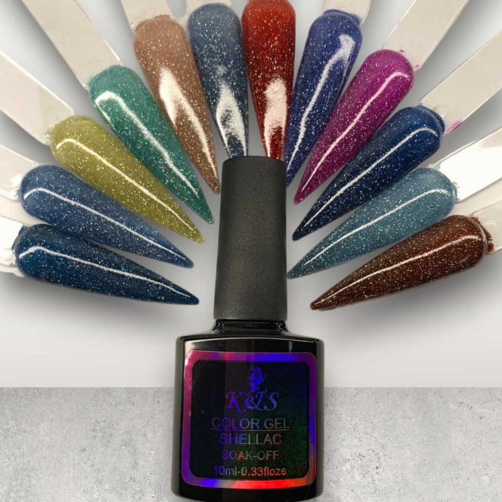 Kit de esmaltes gel refletivos KES Color Gel10ml