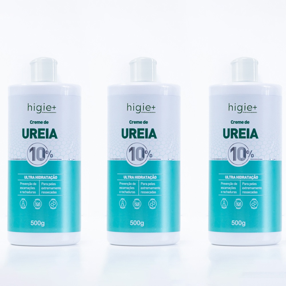 Kit 3 Frascos de Creme de Ureia 10% 500g
