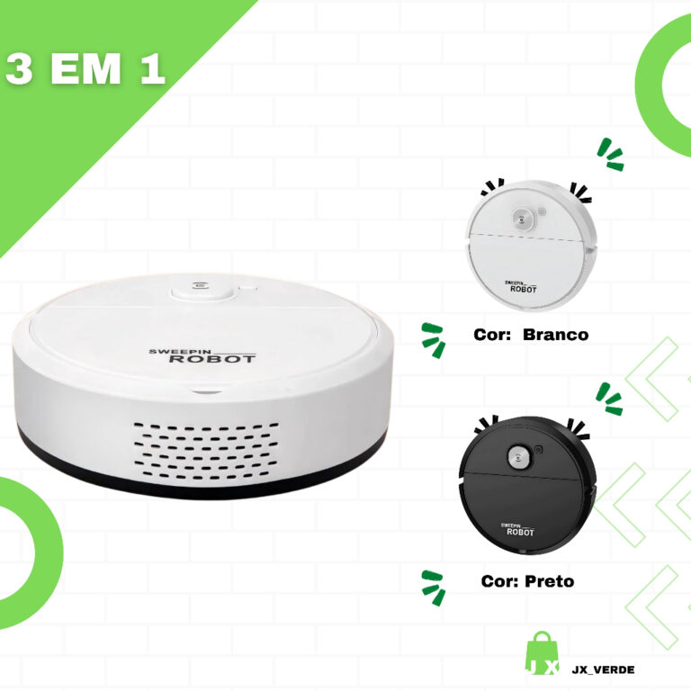 Robô Varredora/Aspirador De Pó Automática 3 Em 