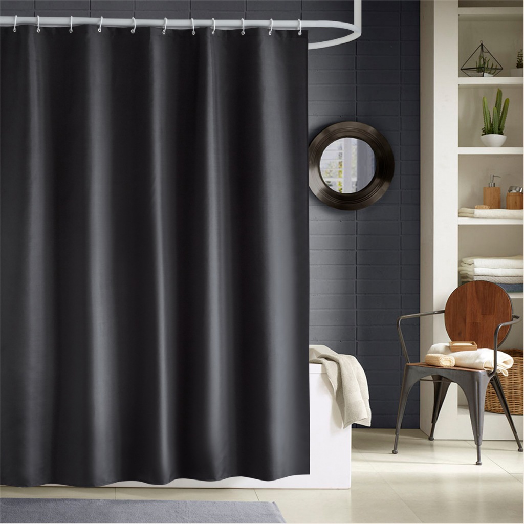 Cortina Box Inteira Para Banheiro Anti Mofo Resistente Alta Qualidade 100% PVC Preto