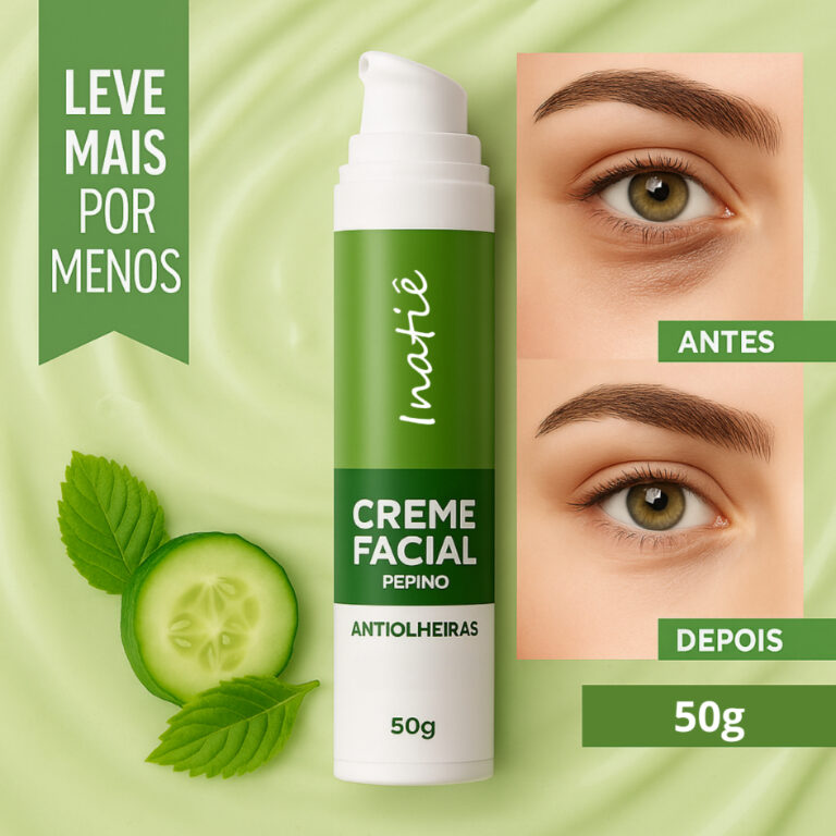 Creme Facial Antiolheiras Linha Pepino Colágeno D