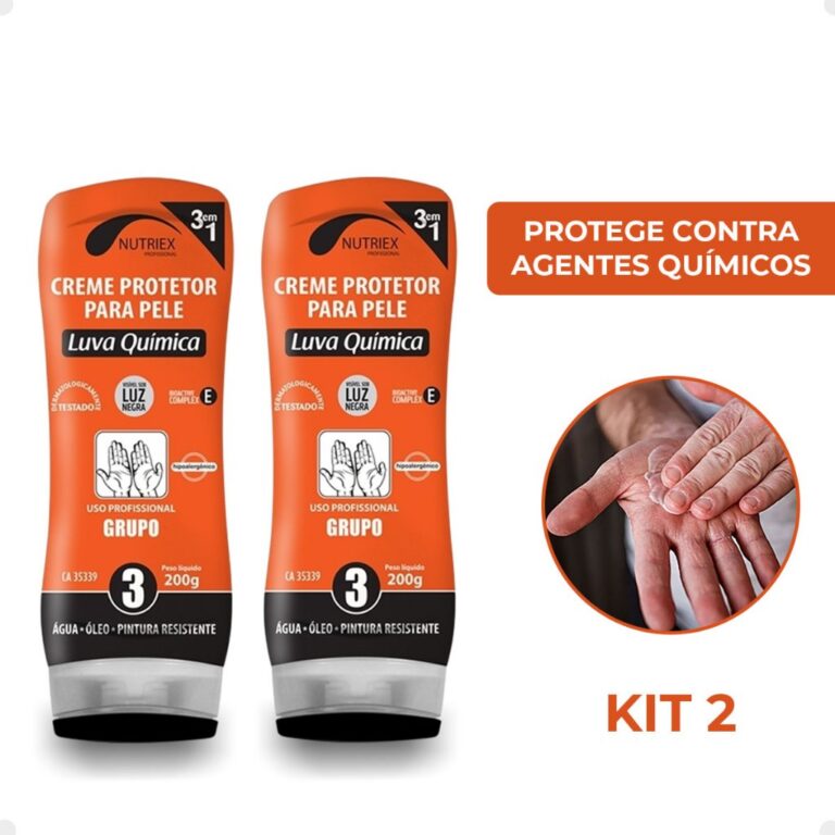 Kit 2 Creme de Proteção Luva Química EPI Nutrie