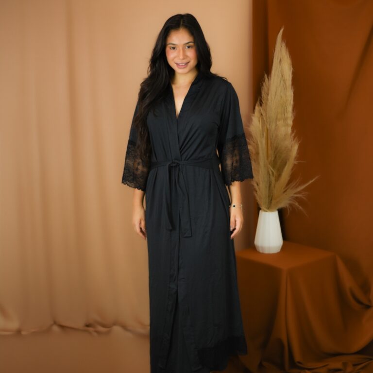 Robe Longo Feminino Microfibra com Renda Hobby Man