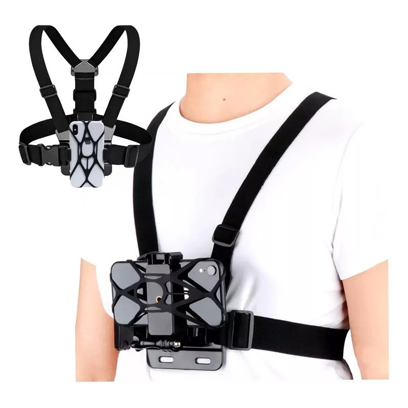 Suporte De Peito Para Gopro E Celular, Filmagem Em 1. Pessoa