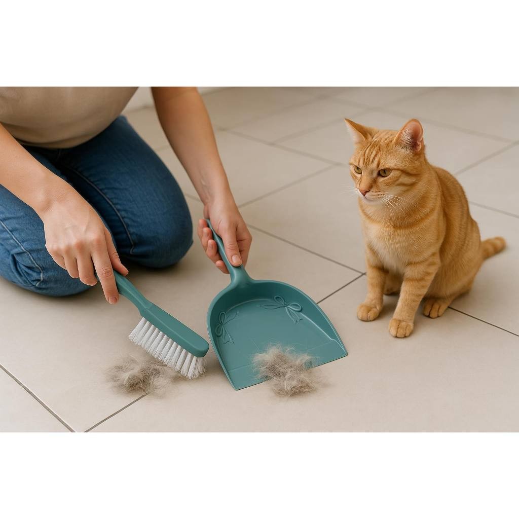 Kit Escova para Limpeza + Pazinha Pá de Lixo Multiuso COR ALEATÓRIA