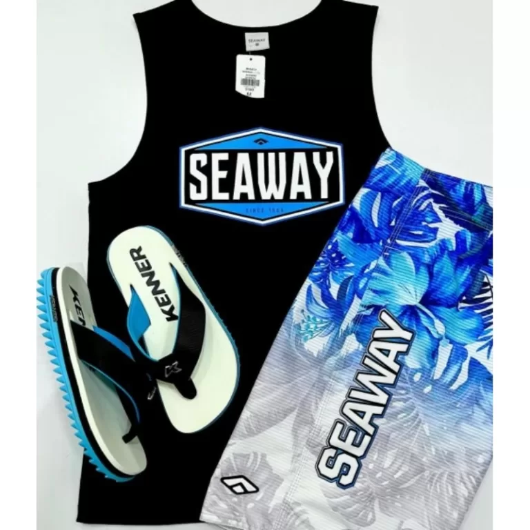 Conjunto Seaway Blusa regata e Bermuda Premium tec