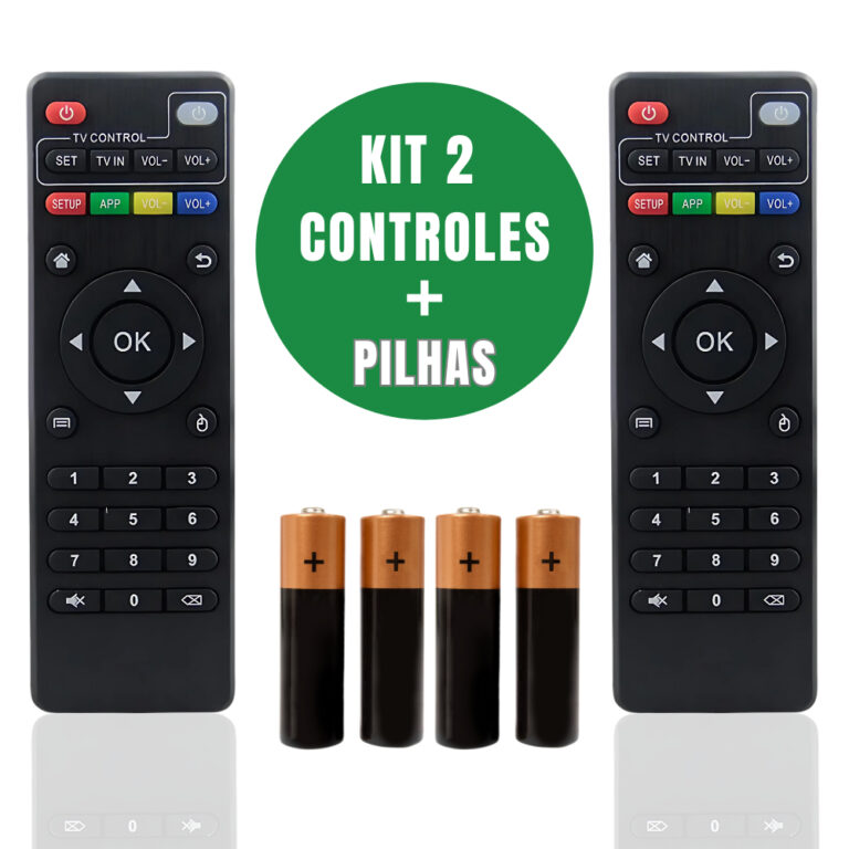 Kit 2 Controle Remoto Para Tv Box Universal Botõe