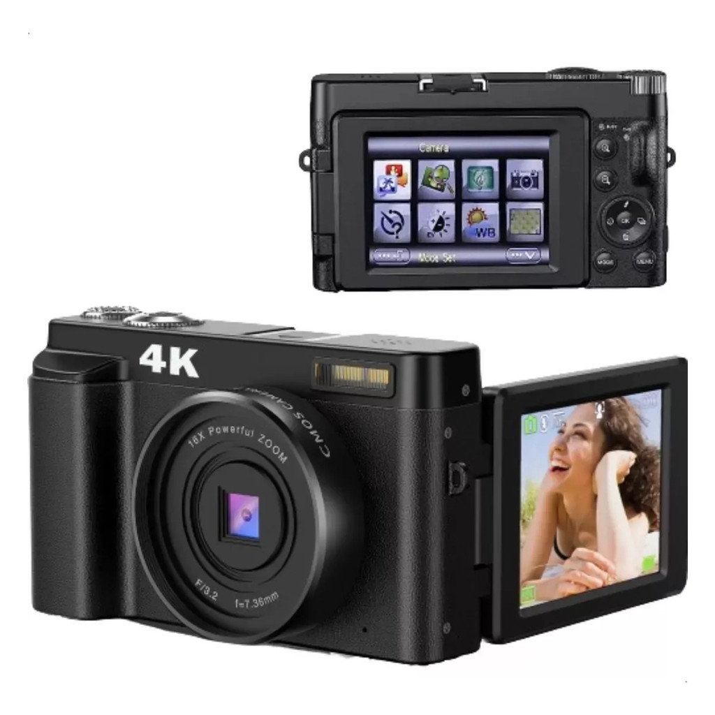Camera Fotografica 4k Filmadora Foto Video vloging Webcam filma