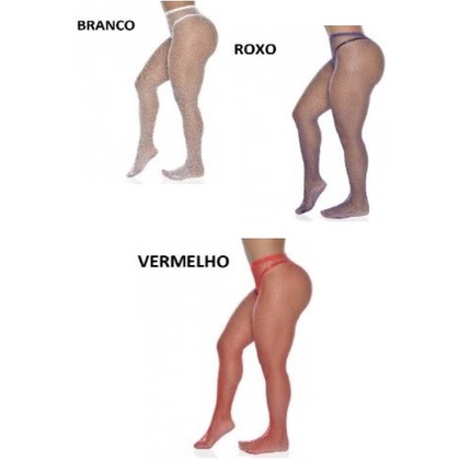 Meia Arrastão Adulto Cores