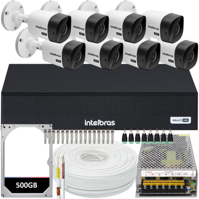 Kit 8 Camera de Seguranca Intelbras Bullet vhl 112