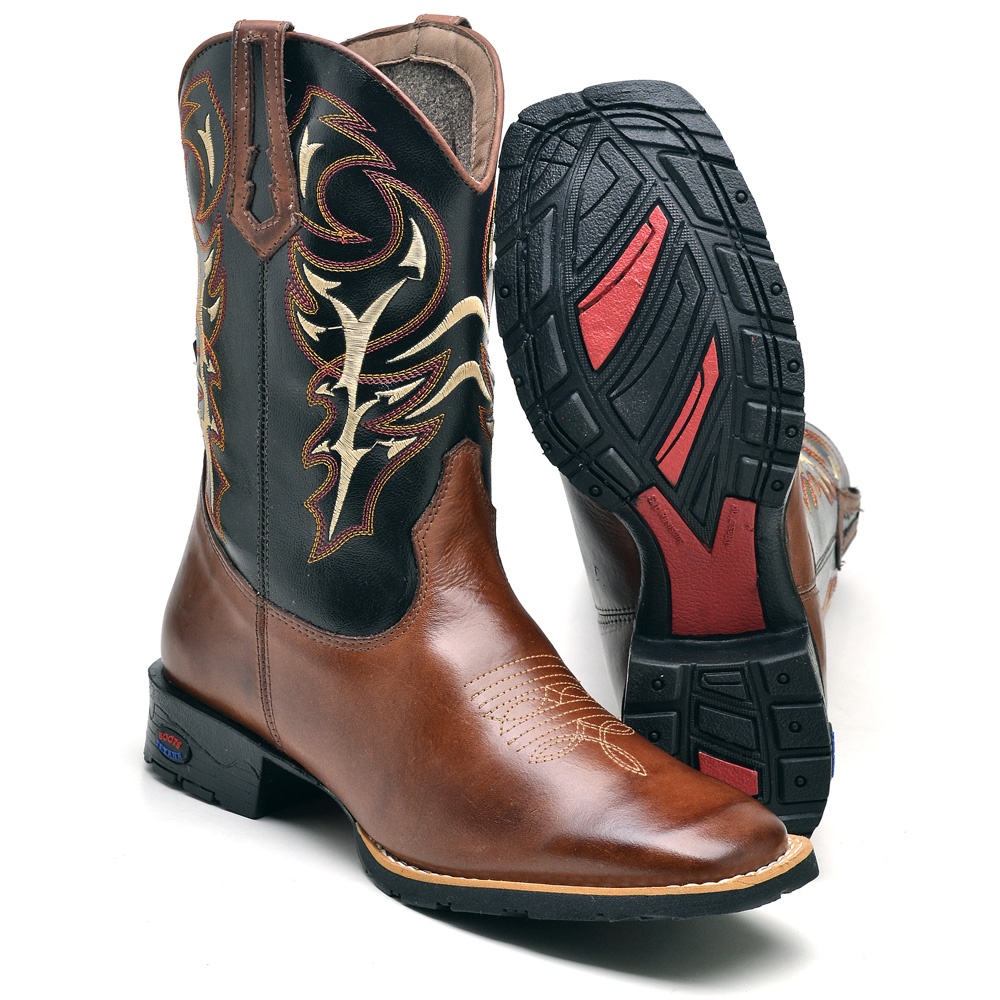 Botas Texana Masculina Bordada Tribal Promoção