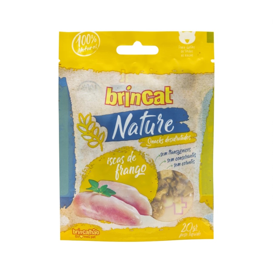 Petisco para Gatos Snacks Nature Brincat Iscas De Frango Brincalhão 20G
