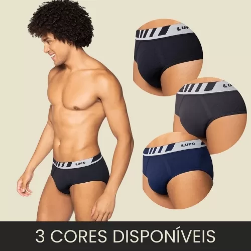 Cueca Adulto Slip Microfibra Elástico no Cós Pol