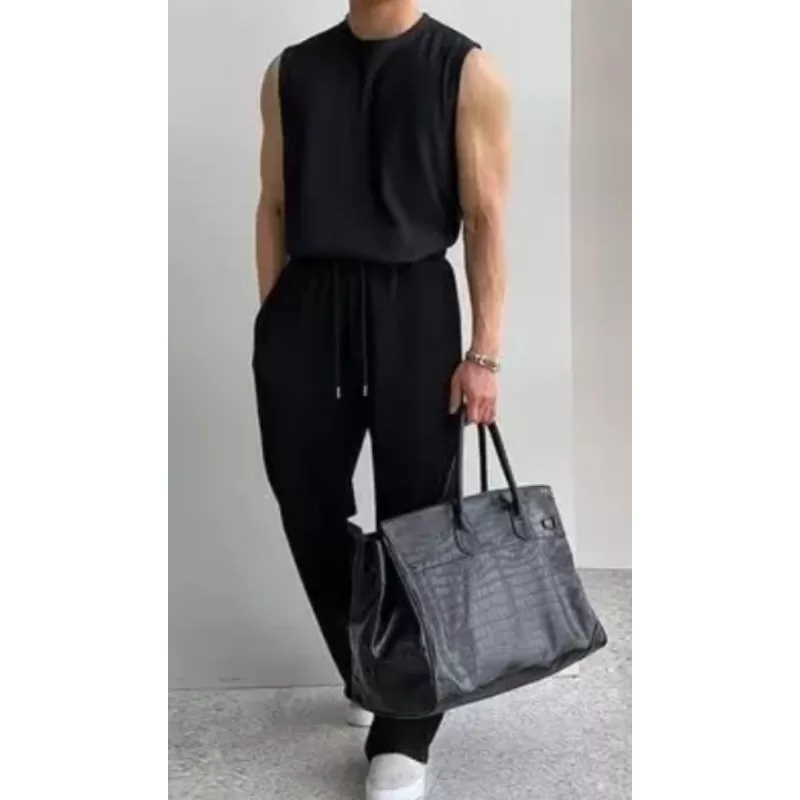 Conjunto Masculino Malha Canelada de Algodão