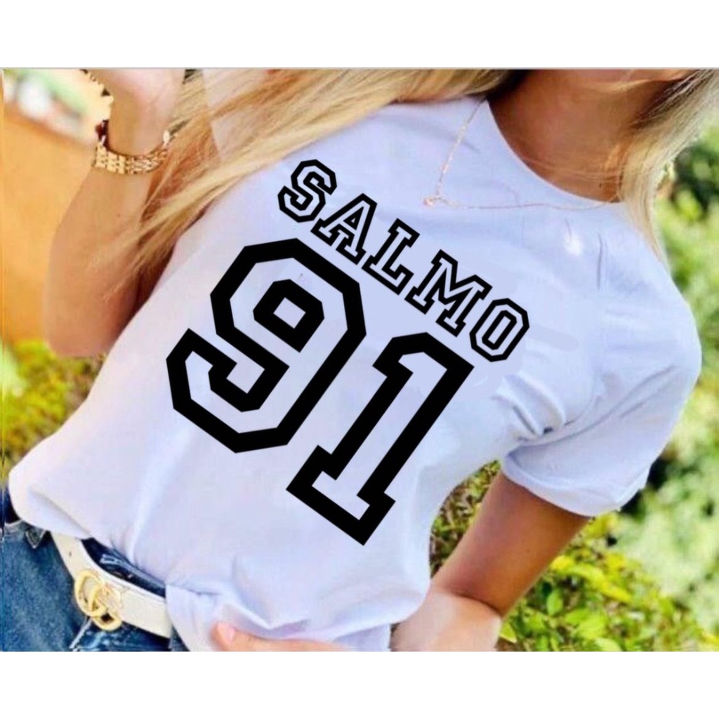 T-SHIRTS POLIÉSTER BRANCO SALMO 91