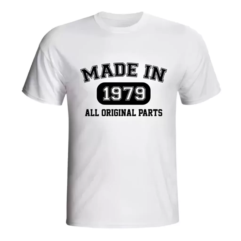 Camiseta Made In 1979 Estilosa