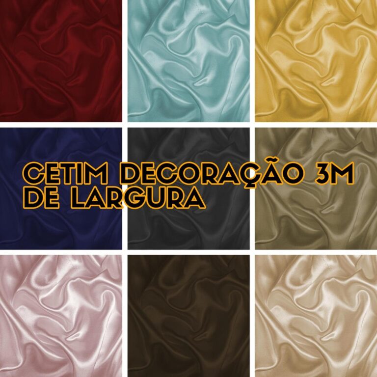 10 Metros Tecido Cetim de Decoracao 3m de Largura 