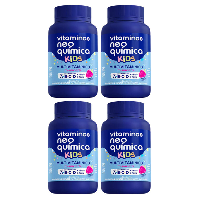Kit 4 Suplemento Alimentar Morango 60Cpr – N