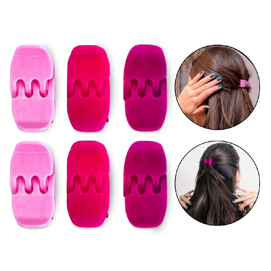Kit 120 Piranhas Presilha Pequena Cabelo Tridente Tons Rosa Penteado Brinde Lembrancinha Feminina