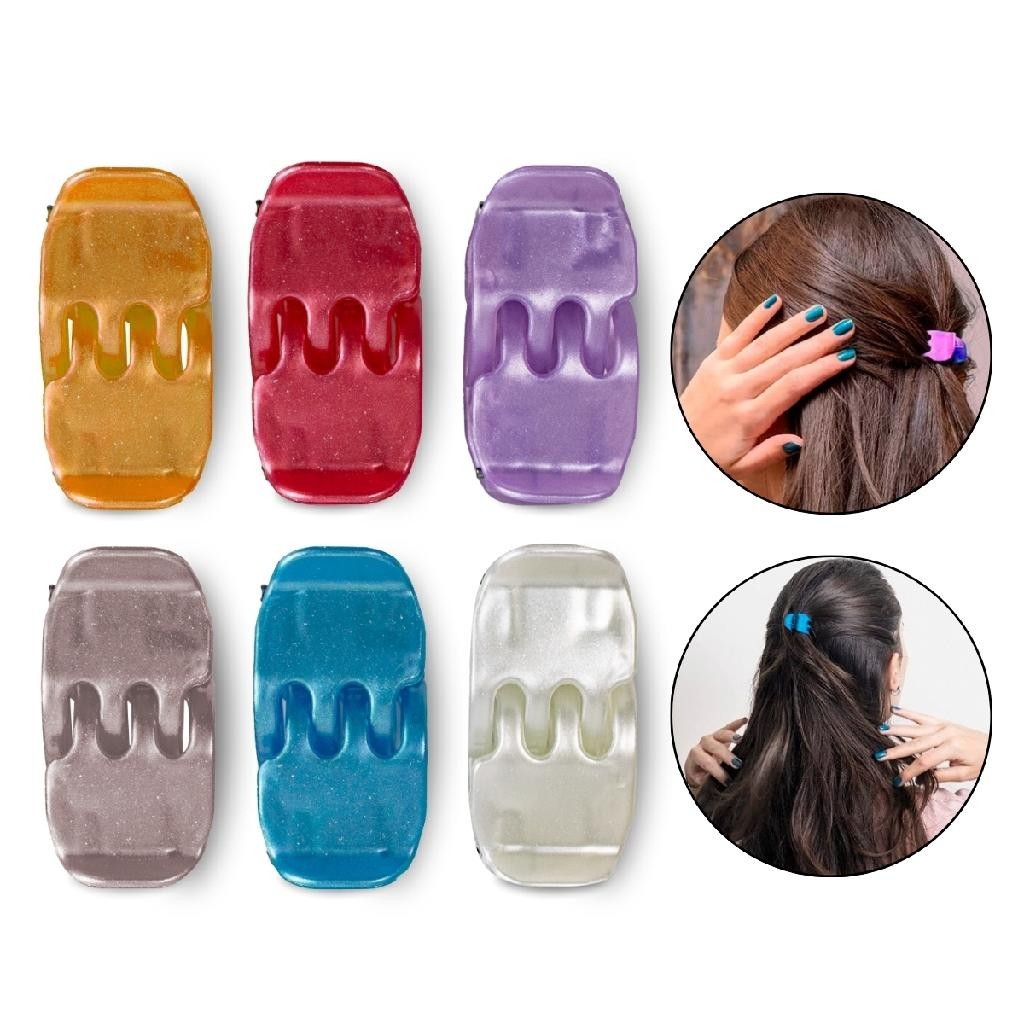 Kit 120 Piranhas Presilha Pequena Cabelo Tridente Peroladas Penteados