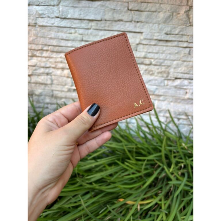 Carteira Porta Cartão Bia Personalizado Em Couro 