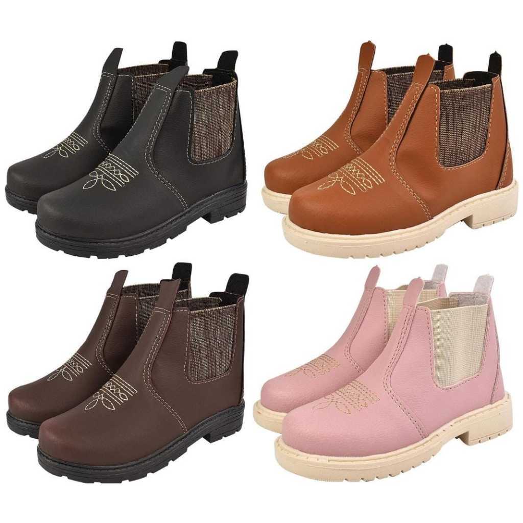 Botinha Jeca Country Infantil Flexível Leve Jequinha